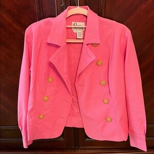 Lilly Pulitzer Pink Blazer with Cream/Tan Buttons